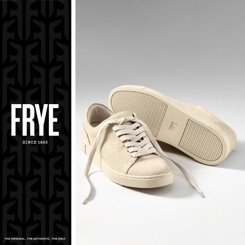 Frye Ivy Low Lace Sneakers for Women Crafted from Soft, Vintage Italian Leather with Removable Molded Footbed, Leather Lining, and Contrast White Rubber Outsoles, White - 9.5M - Image 5